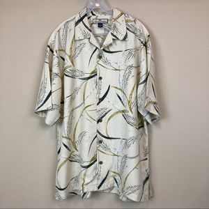 Tommy Bahama Men's Tropical Short Sleeve Button Front Silk Shirt Size M